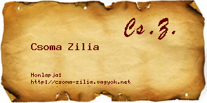 Csoma Zilia névjegykártya